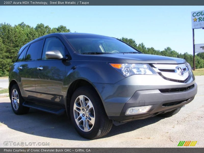 Steel Blue Metallic / Taupe 2007 Acura MDX Technology