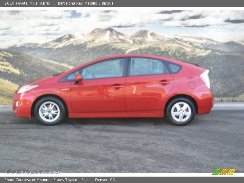Barcelona Red Metallic / Bisque 2010 Toyota Prius Hybrid III