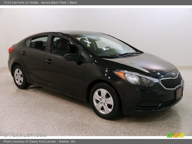 Aurora Black Pearl / Black 2016 Kia Forte LX Sedan