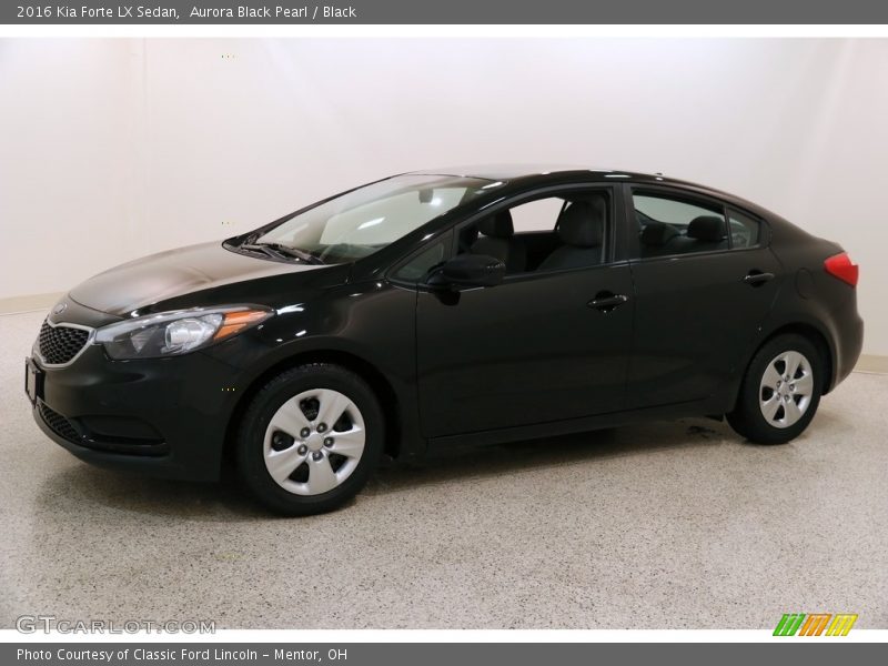 Aurora Black Pearl / Black 2016 Kia Forte LX Sedan