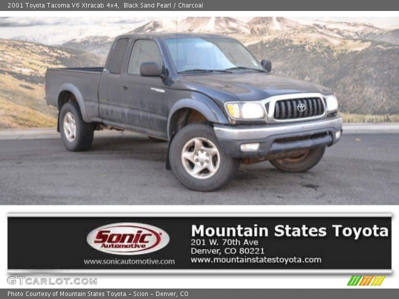 Black Sand Pearl / Charcoal 2001 Toyota Tacoma V6 Xtracab 4x4