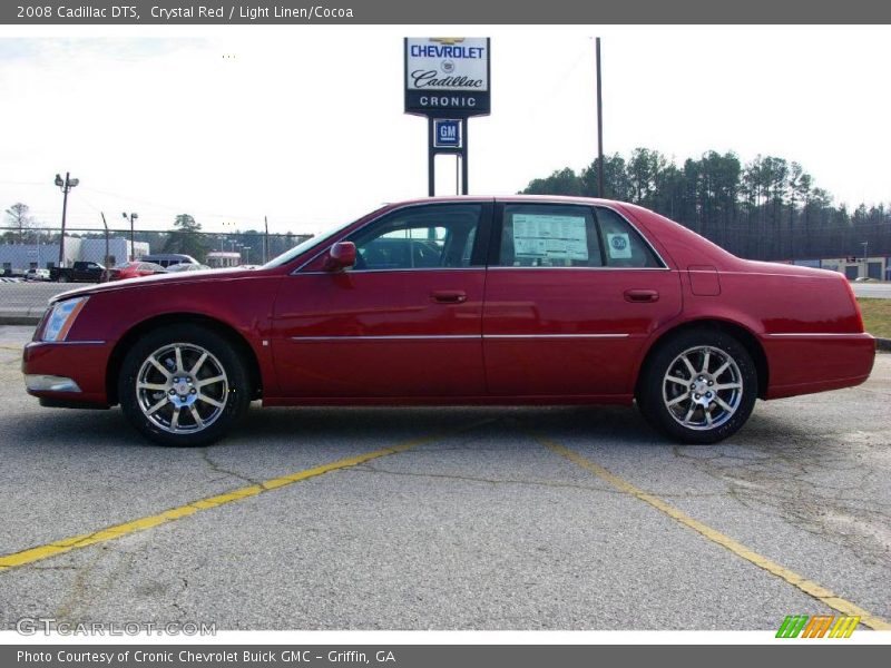 Crystal Red / Light Linen/Cocoa 2008 Cadillac DTS