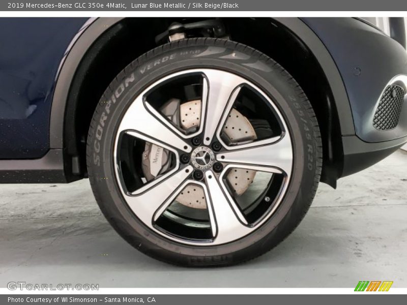 Lunar Blue Metallic / Silk Beige/Black 2019 Mercedes-Benz GLC 350e 4Matic
