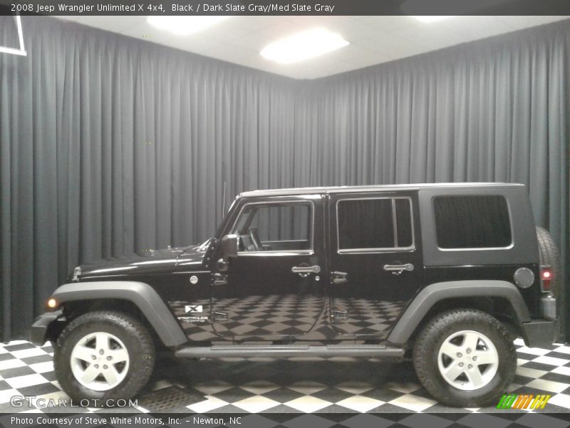 Black / Dark Slate Gray/Med Slate Gray 2008 Jeep Wrangler Unlimited X 4x4