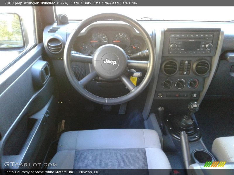 Black / Dark Slate Gray/Med Slate Gray 2008 Jeep Wrangler Unlimited X 4x4