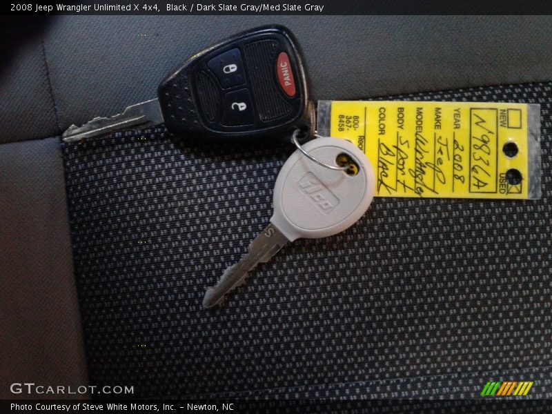Black / Dark Slate Gray/Med Slate Gray 2008 Jeep Wrangler Unlimited X 4x4