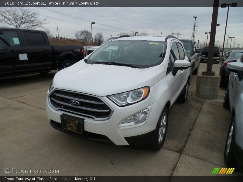 White Platinum / Ebony Black 2018 Ford EcoSport SE