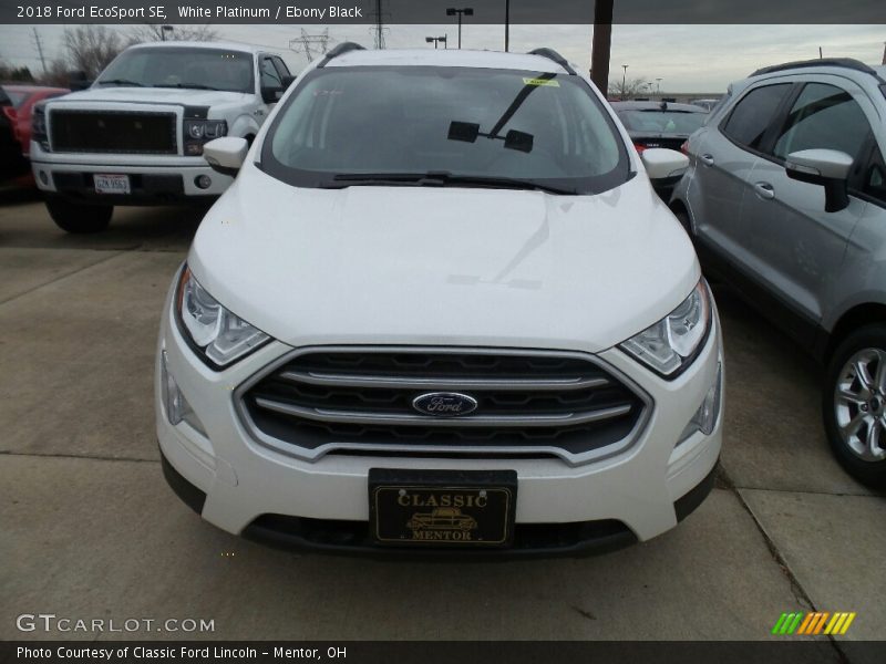 White Platinum / Ebony Black 2018 Ford EcoSport SE
