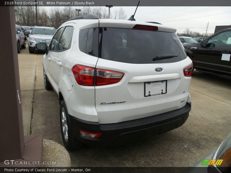 White Platinum / Ebony Black 2018 Ford EcoSport SE