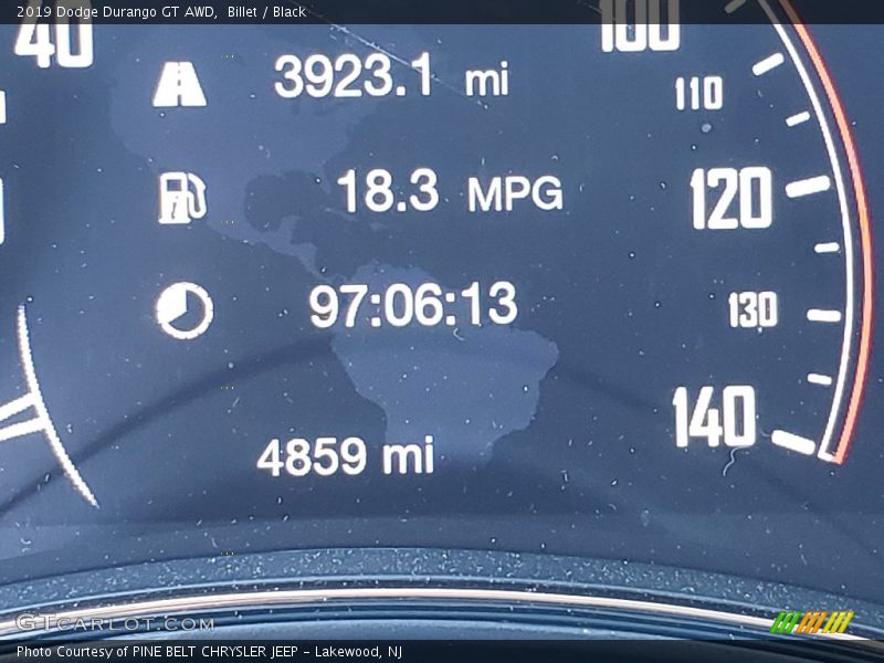 Billet / Black 2019 Dodge Durango GT AWD