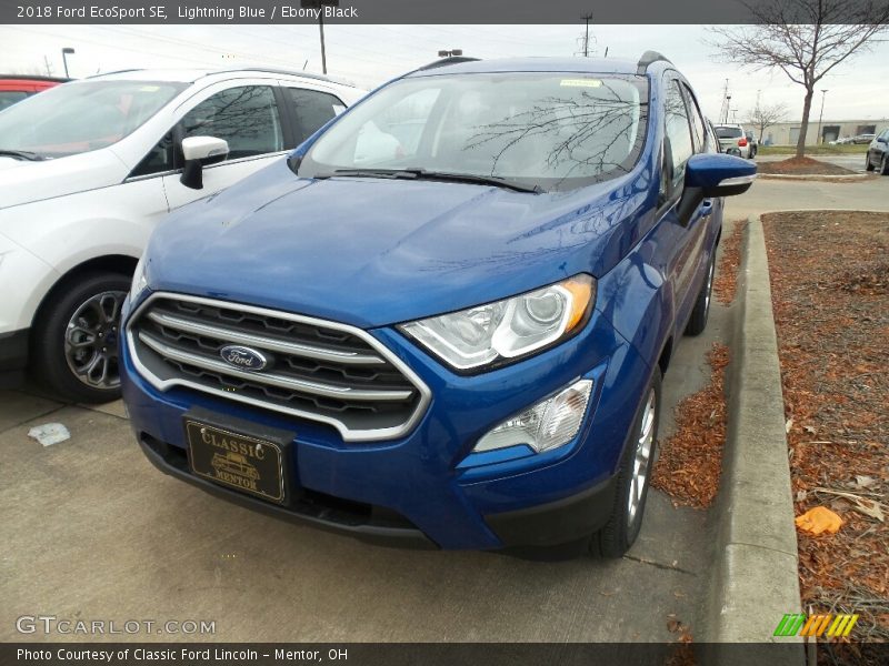 Lightning Blue / Ebony Black 2018 Ford EcoSport SE