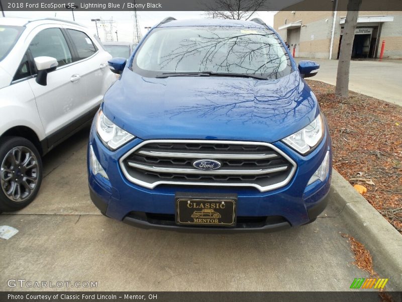 Lightning Blue / Ebony Black 2018 Ford EcoSport SE