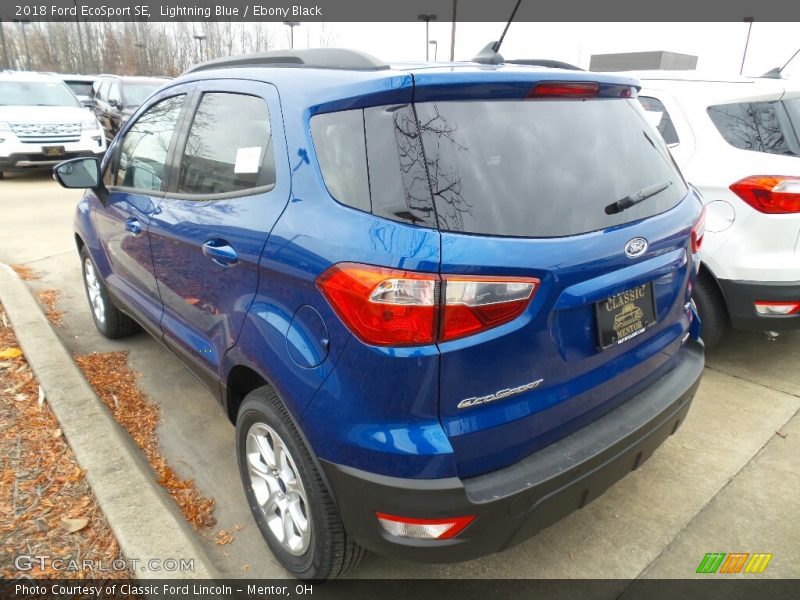 Lightning Blue / Ebony Black 2018 Ford EcoSport SE