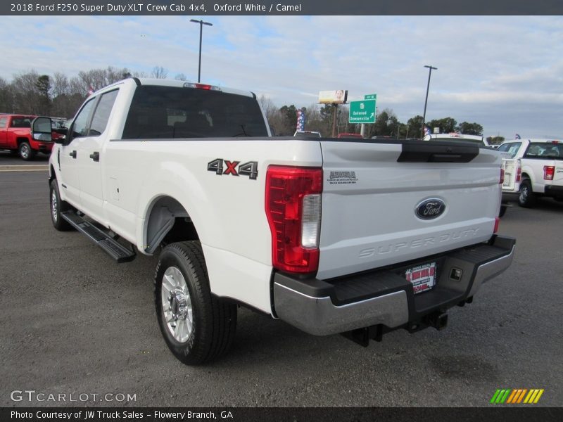 Oxford White / Camel 2018 Ford F250 Super Duty XLT Crew Cab 4x4