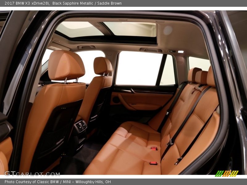 Black Sapphire Metallic / Saddle Brown 2017 BMW X3 xDrive28i