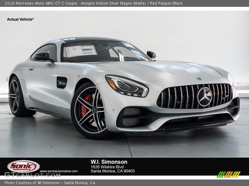 designo Iridium Silver Magno (Matte) / Red Pepper/Black 2019 Mercedes-Benz AMG GT C Coupe