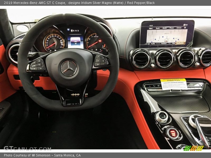 designo Iridium Silver Magno (Matte) / Red Pepper/Black 2019 Mercedes-Benz AMG GT C Coupe