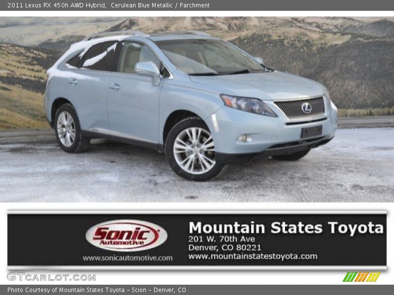 Cerulean Blue Metallic / Parchment 2011 Lexus RX 450h AWD Hybrid