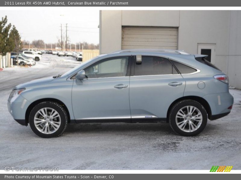 Cerulean Blue Metallic / Parchment 2011 Lexus RX 450h AWD Hybrid