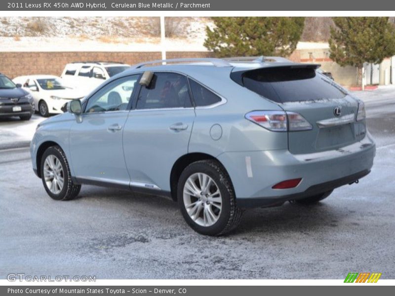 Cerulean Blue Metallic / Parchment 2011 Lexus RX 450h AWD Hybrid