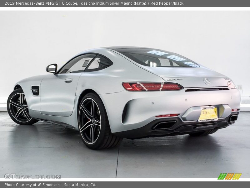 designo Iridium Silver Magno (Matte) / Red Pepper/Black 2019 Mercedes-Benz AMG GT C Coupe