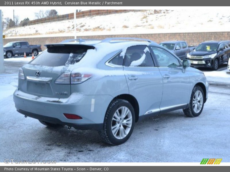 Cerulean Blue Metallic / Parchment 2011 Lexus RX 450h AWD Hybrid