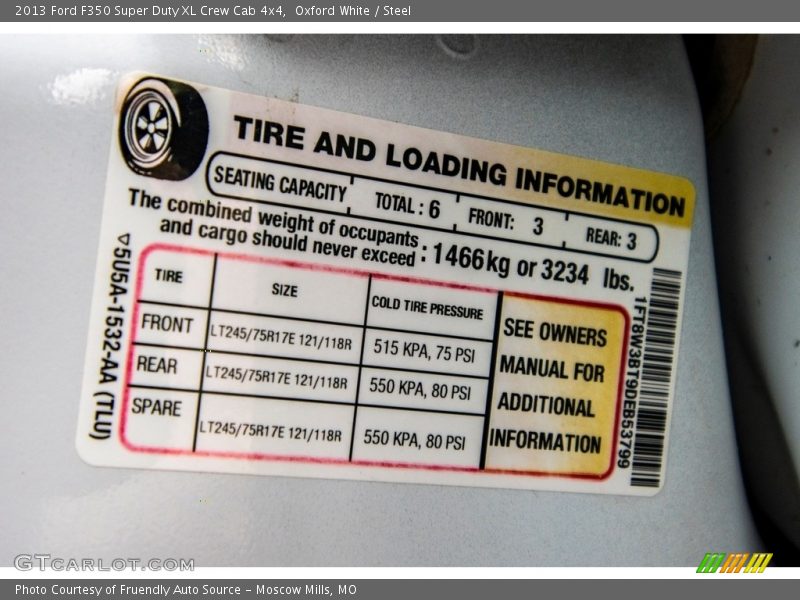 Oxford White / Steel 2013 Ford F350 Super Duty XL Crew Cab 4x4