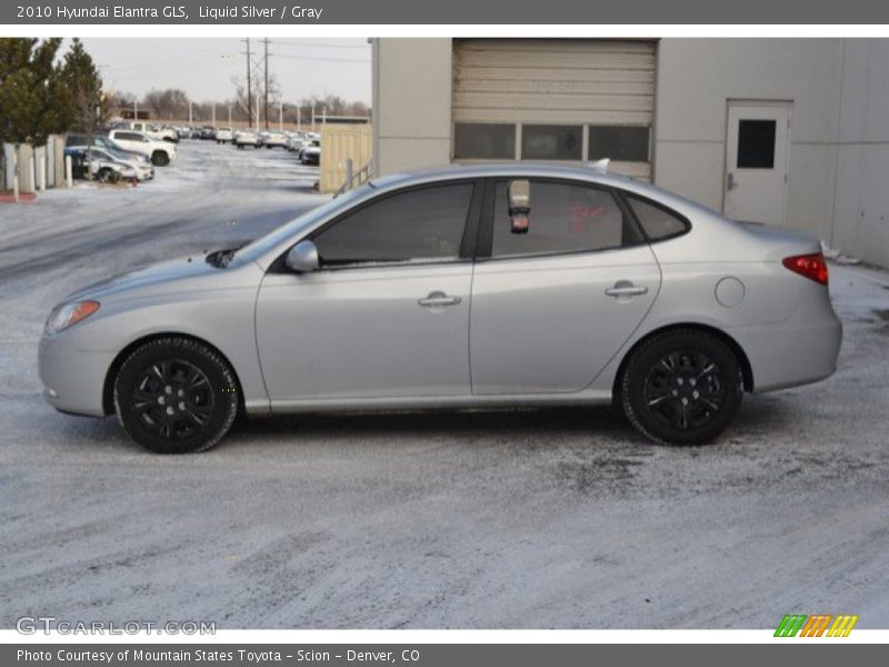 Liquid Silver / Gray 2010 Hyundai Elantra GLS