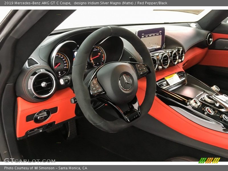 designo Iridium Silver Magno (Matte) / Red Pepper/Black 2019 Mercedes-Benz AMG GT C Coupe