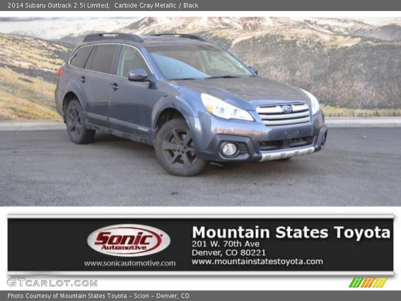 Carbide Gray Metallic / Black 2014 Subaru Outback 2.5i Limited