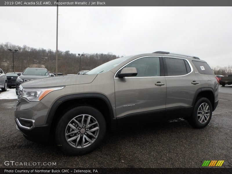 Pepperdust Metallic / Jet Black 2019 GMC Acadia SLE AWD