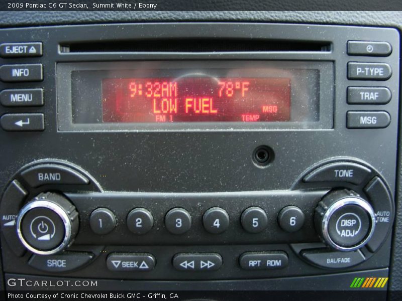 Summit White / Ebony 2009 Pontiac G6 GT Sedan