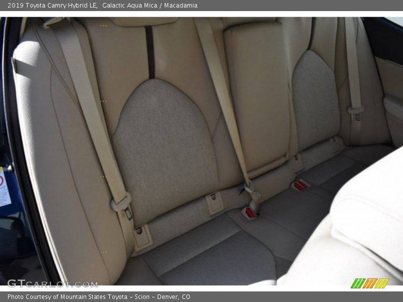 Galactic Aqua Mica / Macadamia 2019 Toyota Camry Hybrid LE