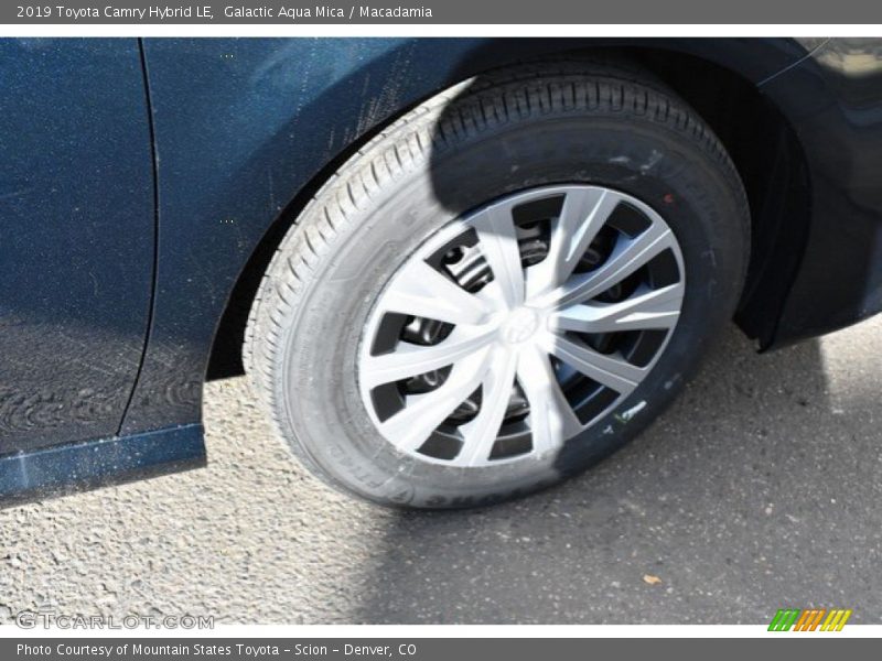 Galactic Aqua Mica / Macadamia 2019 Toyota Camry Hybrid LE
