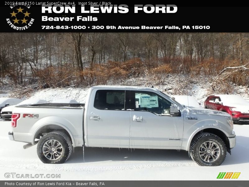 Ingot Silver / Black 2019 Ford F150 Lariat SuperCrew 4x4