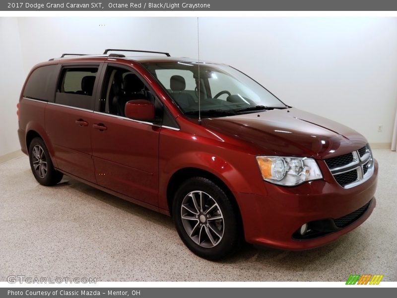 Octane Red / Black/Light Graystone 2017 Dodge Grand Caravan SXT
