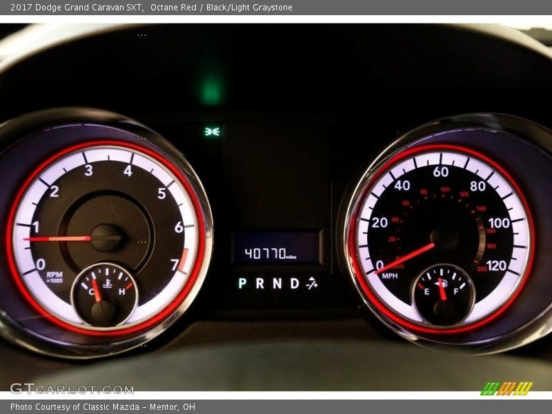 Octane Red / Black/Light Graystone 2017 Dodge Grand Caravan SXT