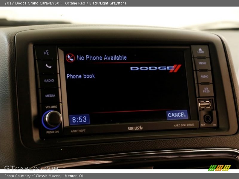 Octane Red / Black/Light Graystone 2017 Dodge Grand Caravan SXT