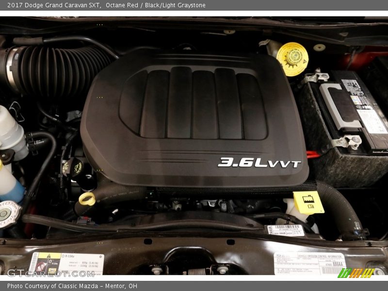Octane Red / Black/Light Graystone 2017 Dodge Grand Caravan SXT