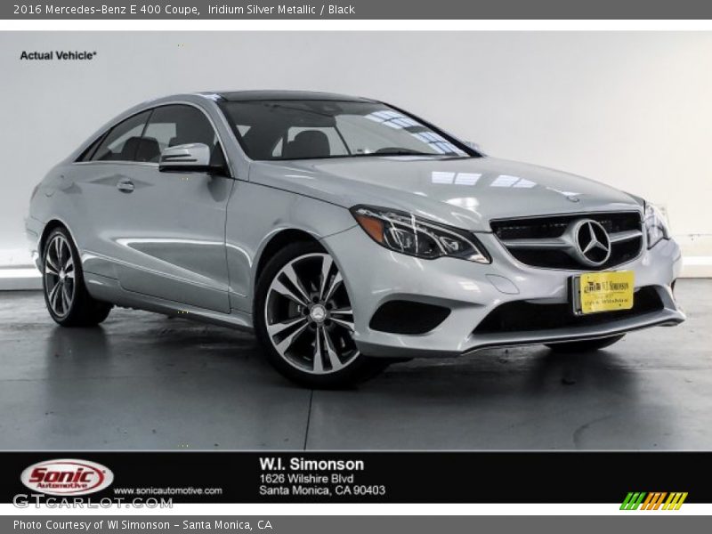 Iridium Silver Metallic / Black 2016 Mercedes-Benz E 400 Coupe