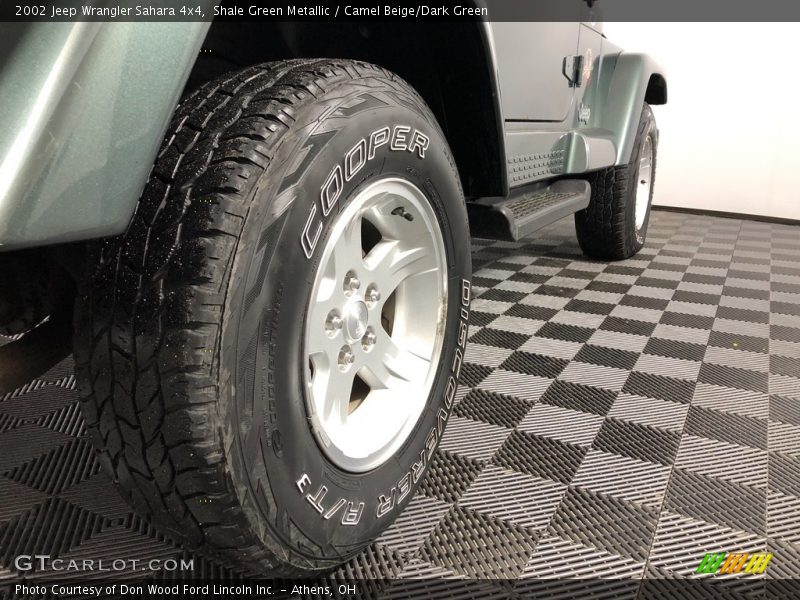 Shale Green Metallic / Camel Beige/Dark Green 2002 Jeep Wrangler Sahara 4x4