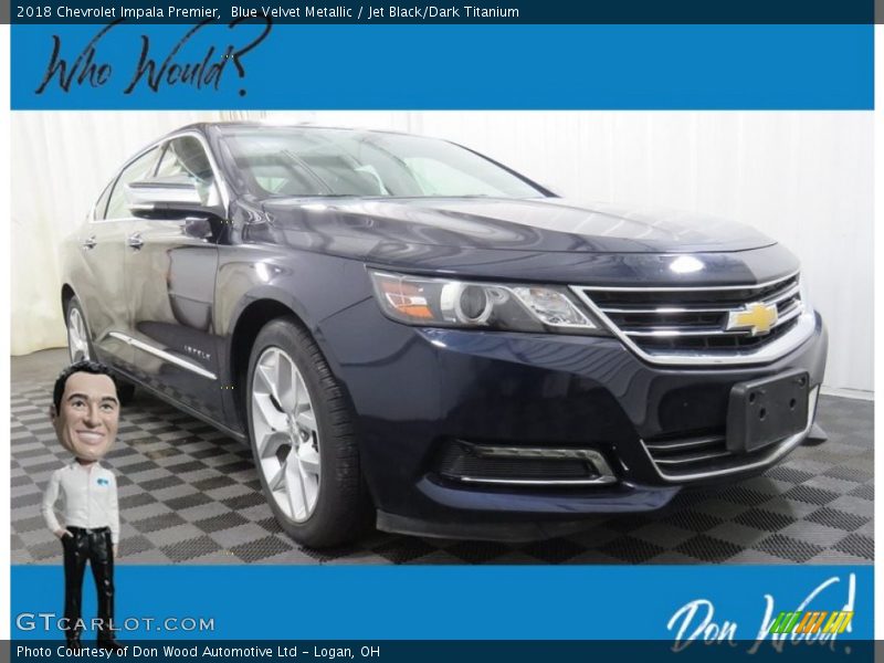 Blue Velvet Metallic / Jet Black/Dark Titanium 2018 Chevrolet Impala Premier