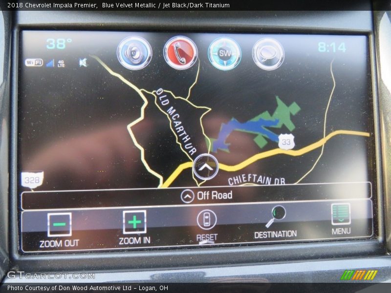 Blue Velvet Metallic / Jet Black/Dark Titanium 2018 Chevrolet Impala Premier