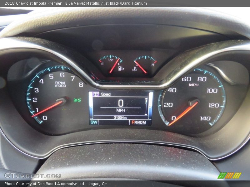 Blue Velvet Metallic / Jet Black/Dark Titanium 2018 Chevrolet Impala Premier