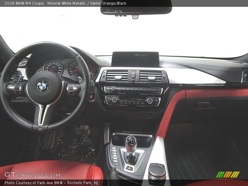 Mineral White Metallic / Sakhir Orange/Black 2018 BMW M4 Coupe