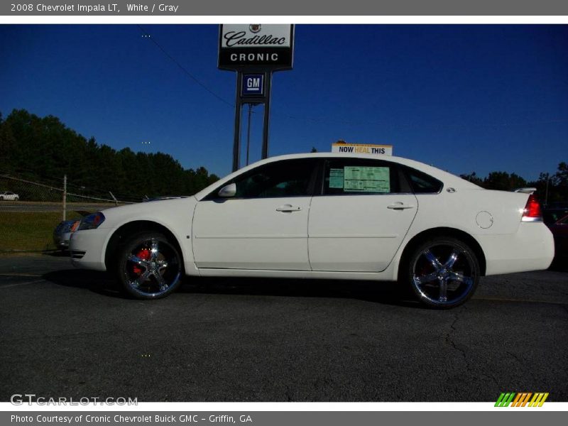White / Gray 2008 Chevrolet Impala LT