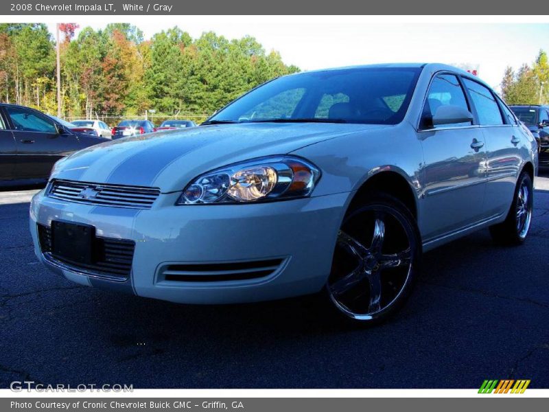 White / Gray 2008 Chevrolet Impala LT