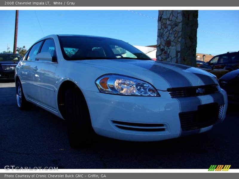 White / Gray 2008 Chevrolet Impala LT