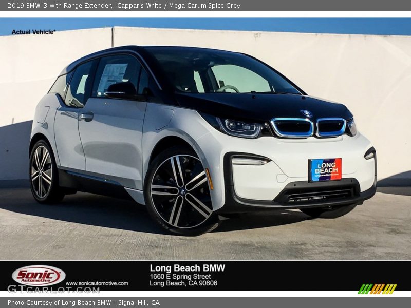 Capparis White / Mega Carum Spice Grey 2019 BMW i3 with Range Extender