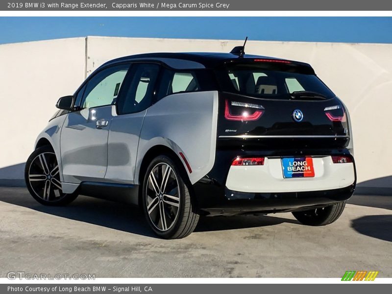 Capparis White / Mega Carum Spice Grey 2019 BMW i3 with Range Extender